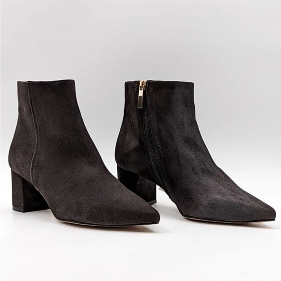 L'Agence Women Jeannie II Pointed Toe Grey Suede boots Sz 41/US 10 - Picture 1 of 7